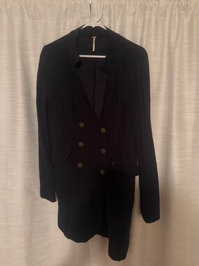 Free People blazer mini wrap dress  - Black, Size Small